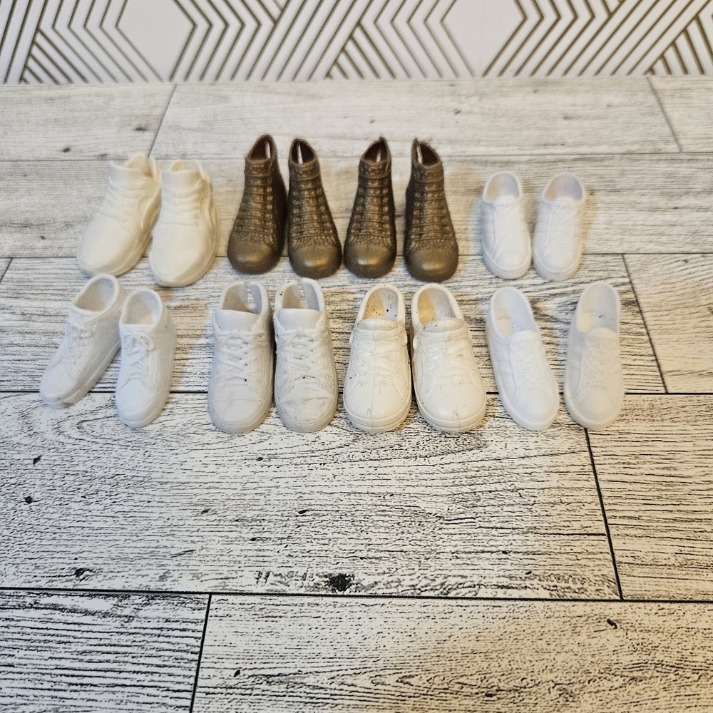 8 Pairs Fashion Doll Shoes for 12" Boy Doll Sneakers High Tops Dolls Accessories